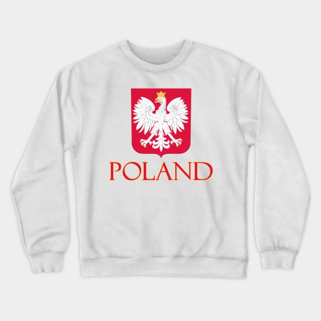 Poland - Coat of Arms Design Crewneck Sweatshirt by Naves